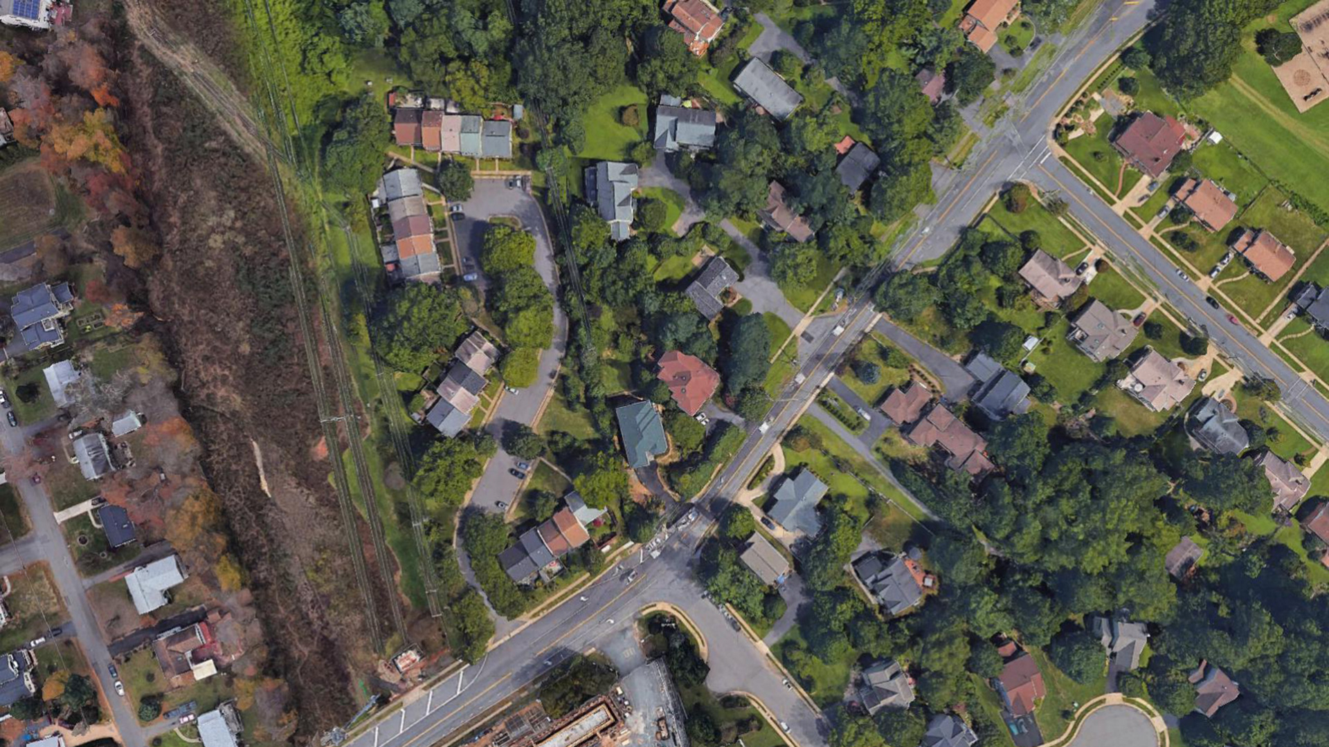 Aerial view above Shreve Road