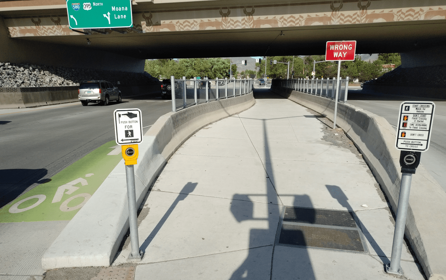 Pedestrian Crossing at Diverging Diamond Intersection