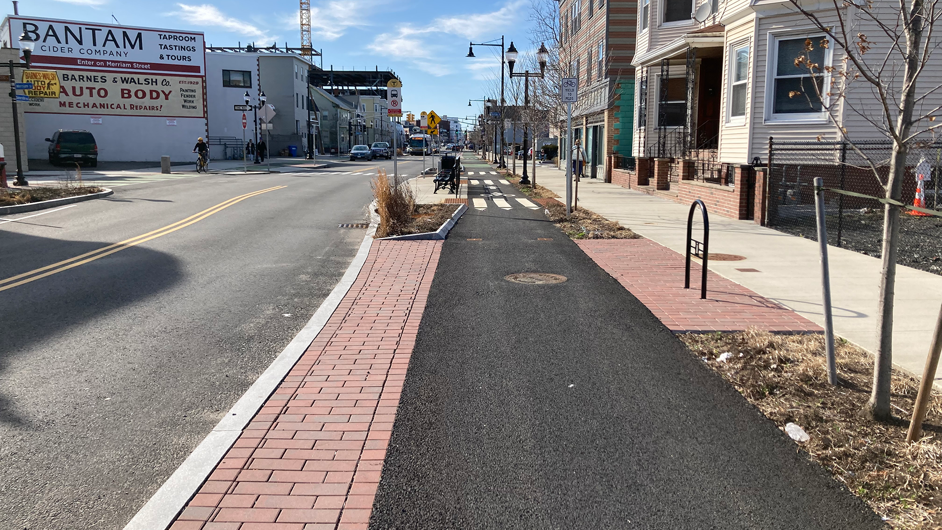 Raised cheap bike lane