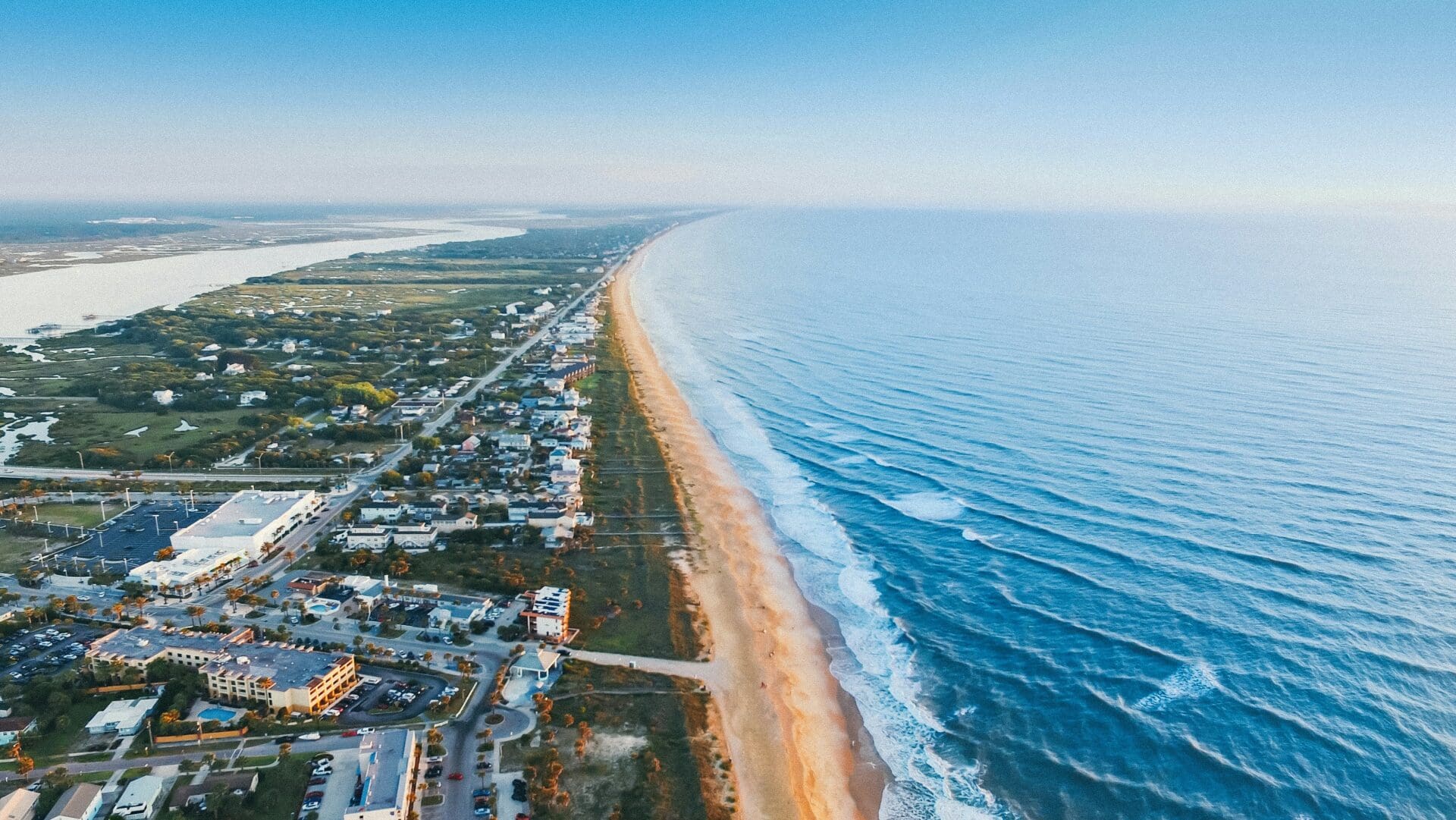 Drone view of the coastline