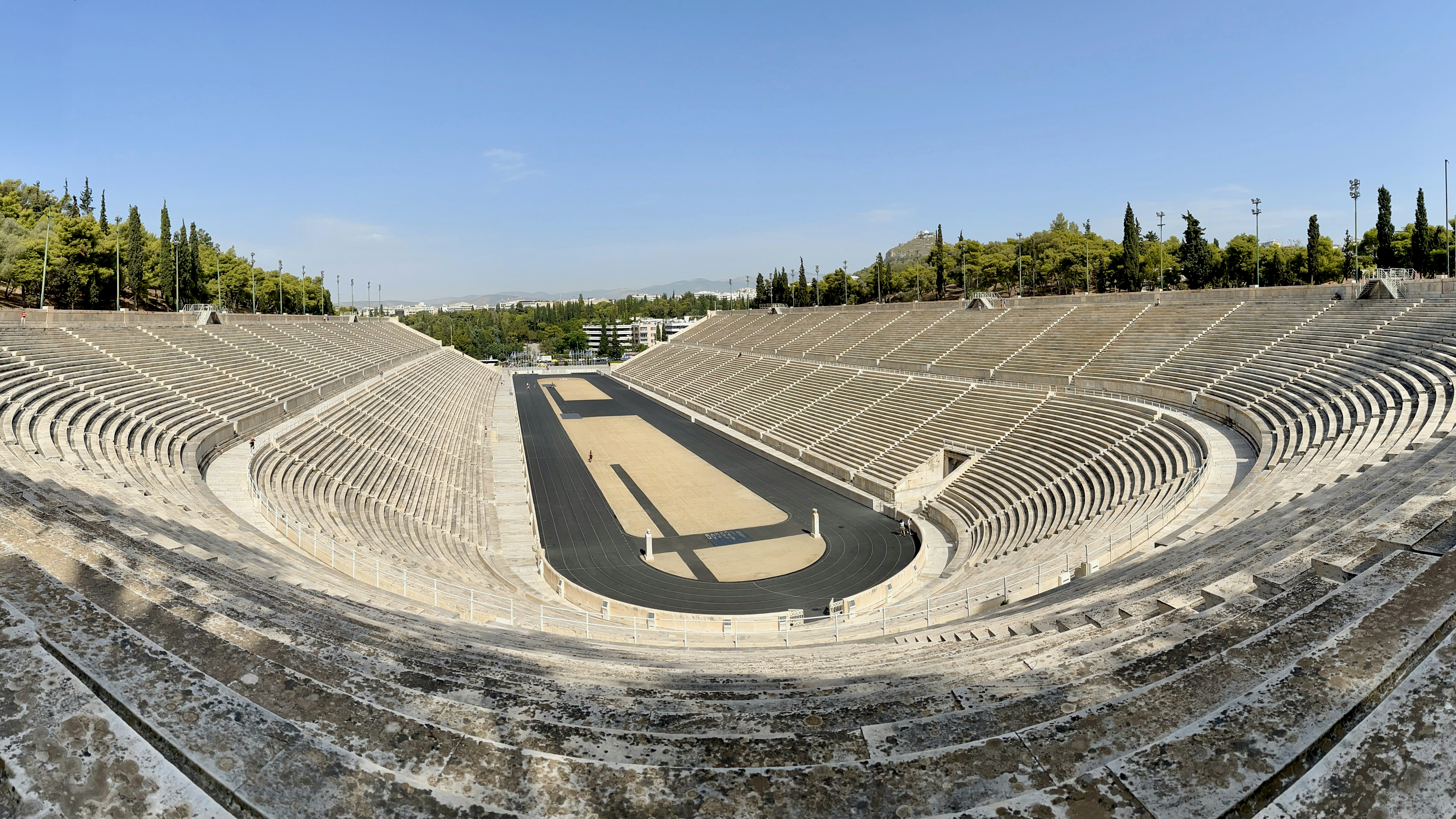 Empty running track in Athens