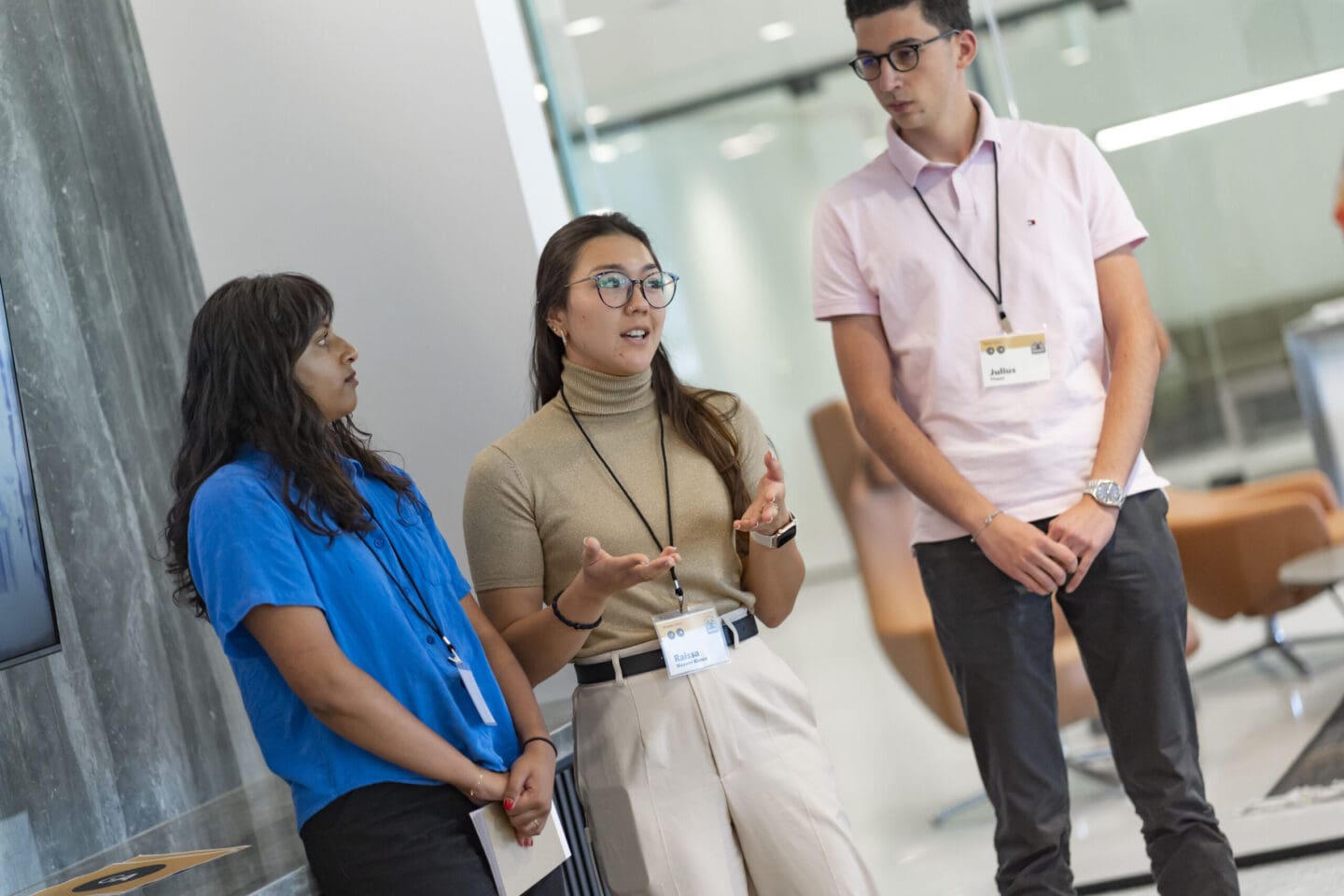 Kittelson interns presenting in front of a group